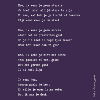 Wenskaart Ik wens je geen