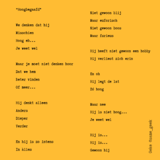 Wenskaart Hoogbegaafd (hij)