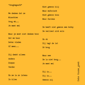 Wenskaart Hoogbegaafd (zij)