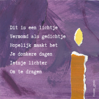 Wenskaart Lichtje (collage)