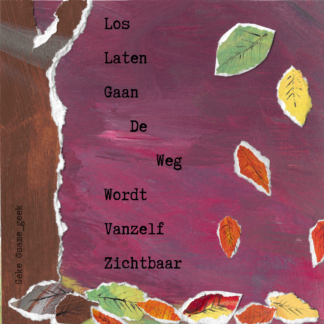 Wenskaart Loslaten (collage)