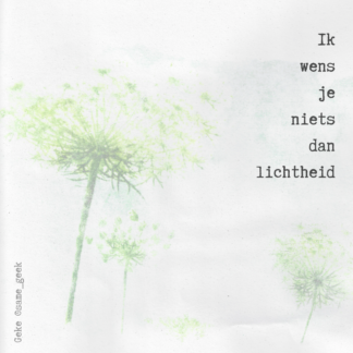 Wenskaart Lichtheid