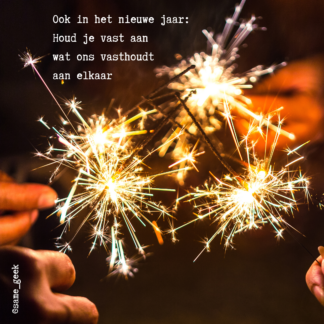 Nieuwjaarskaart Vasthouden
