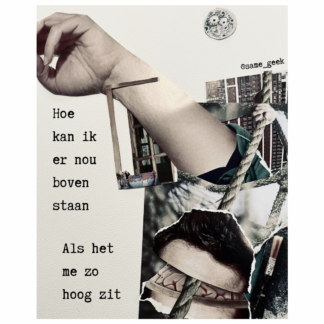 Wenskaart Erboven staan (collage)