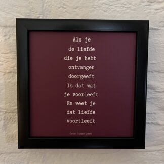 Fotolijstje incl. kaart naar keuze