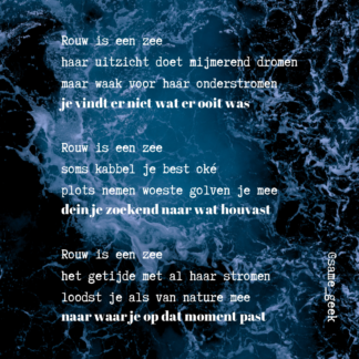 Wenskaart Rouw is een zee
