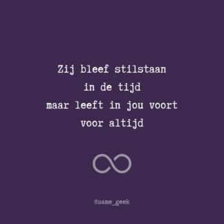 Wenskaart Stilstaan (zij)