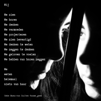 Poëzieposter Van horen zeggen