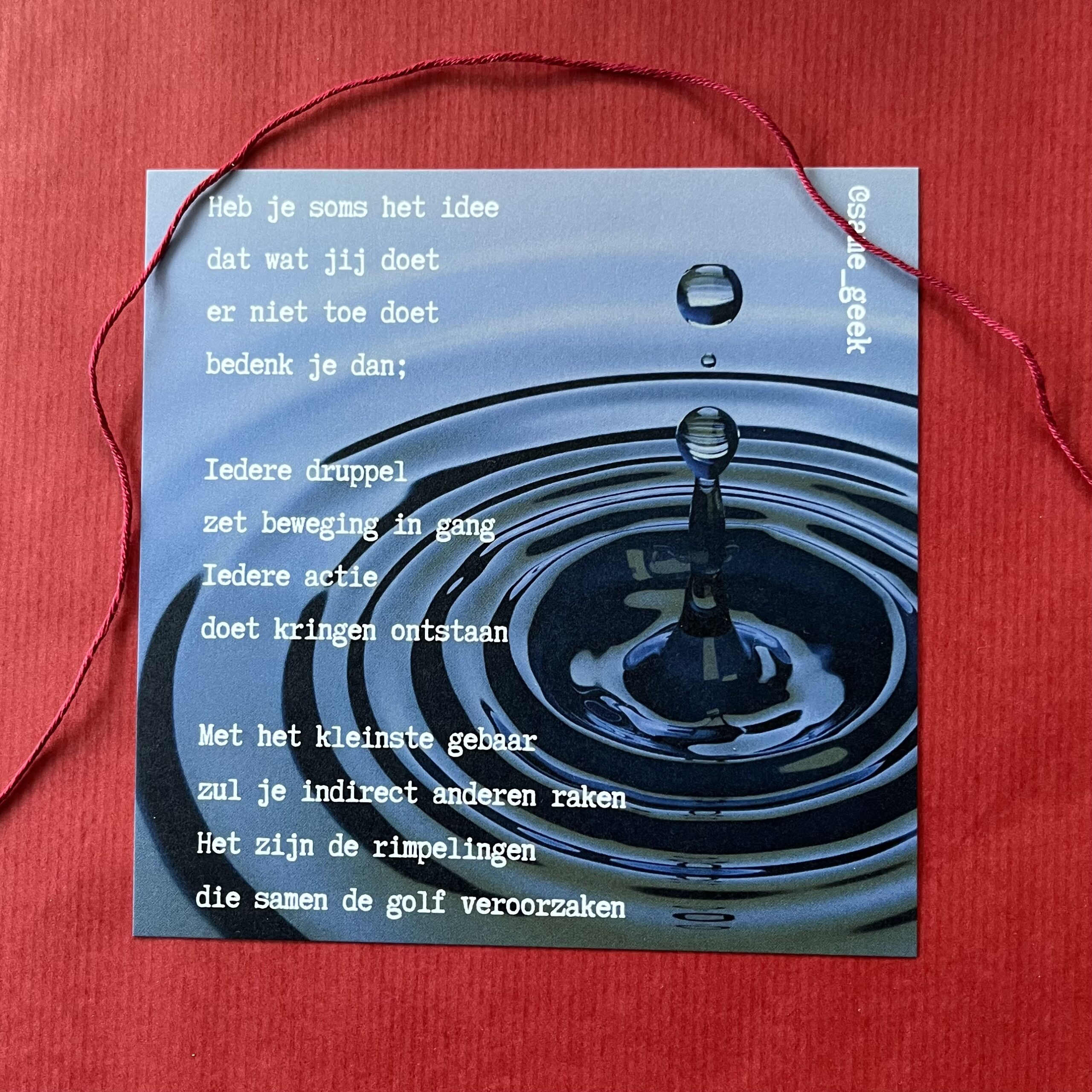 Wij trekken een rode lijn-wenskaartenset - Afbeelding 3