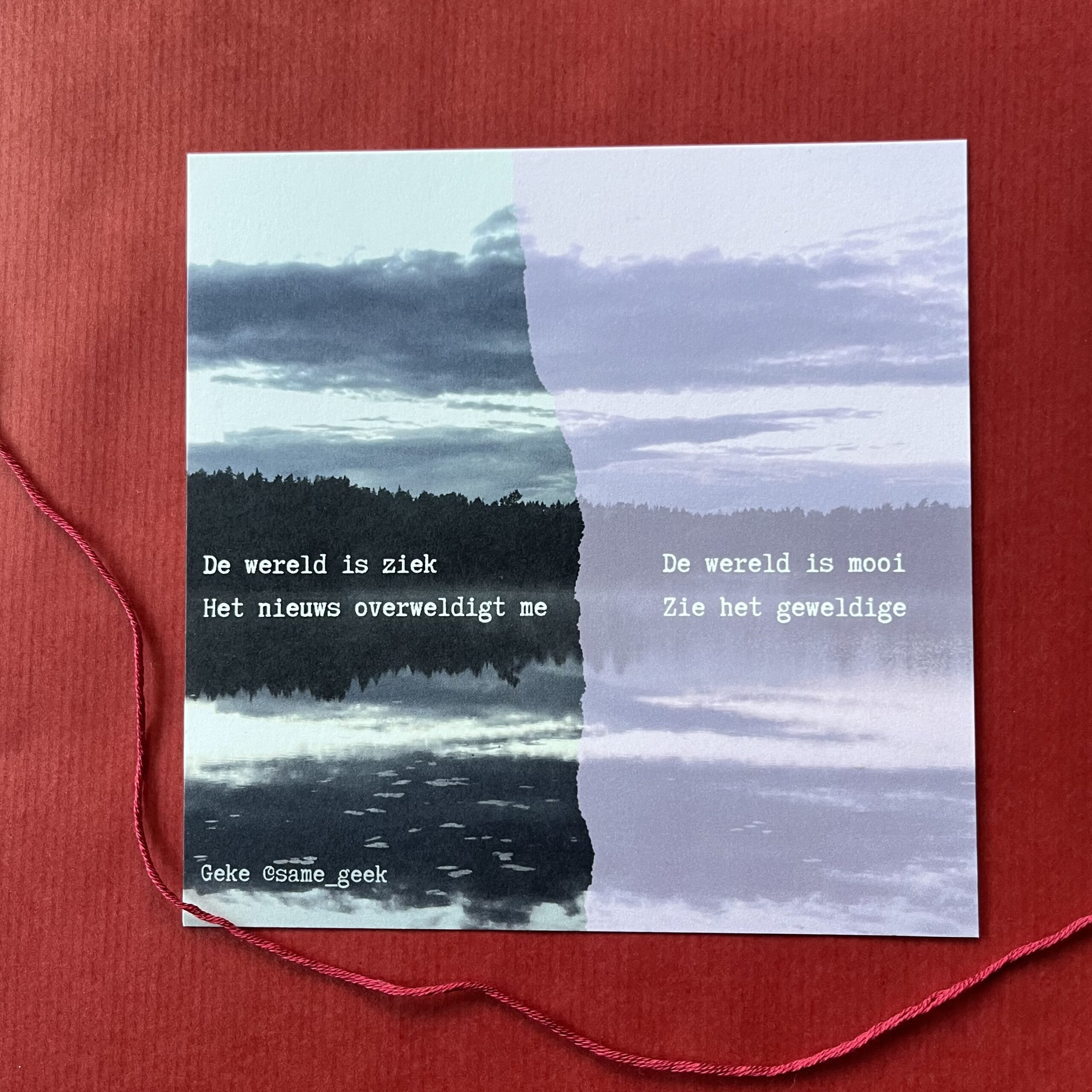 Wij trekken een rode lijn-wenskaartenset - Afbeelding 9