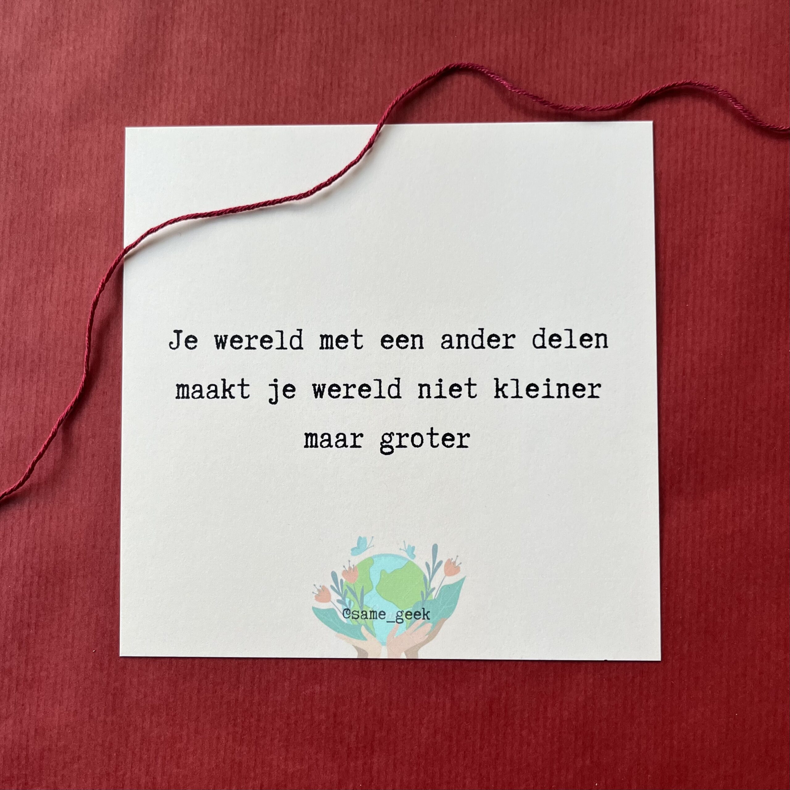 Wij trekken een rode lijn-wenskaartenset - Afbeelding 6