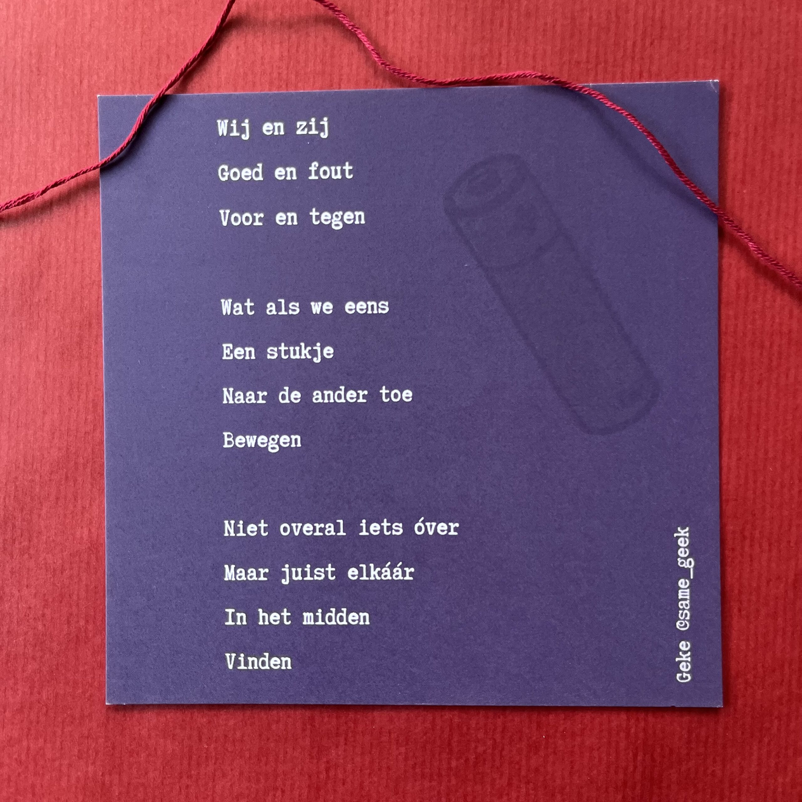 Wij trekken een rode lijn-wenskaartenset - Afbeelding 8