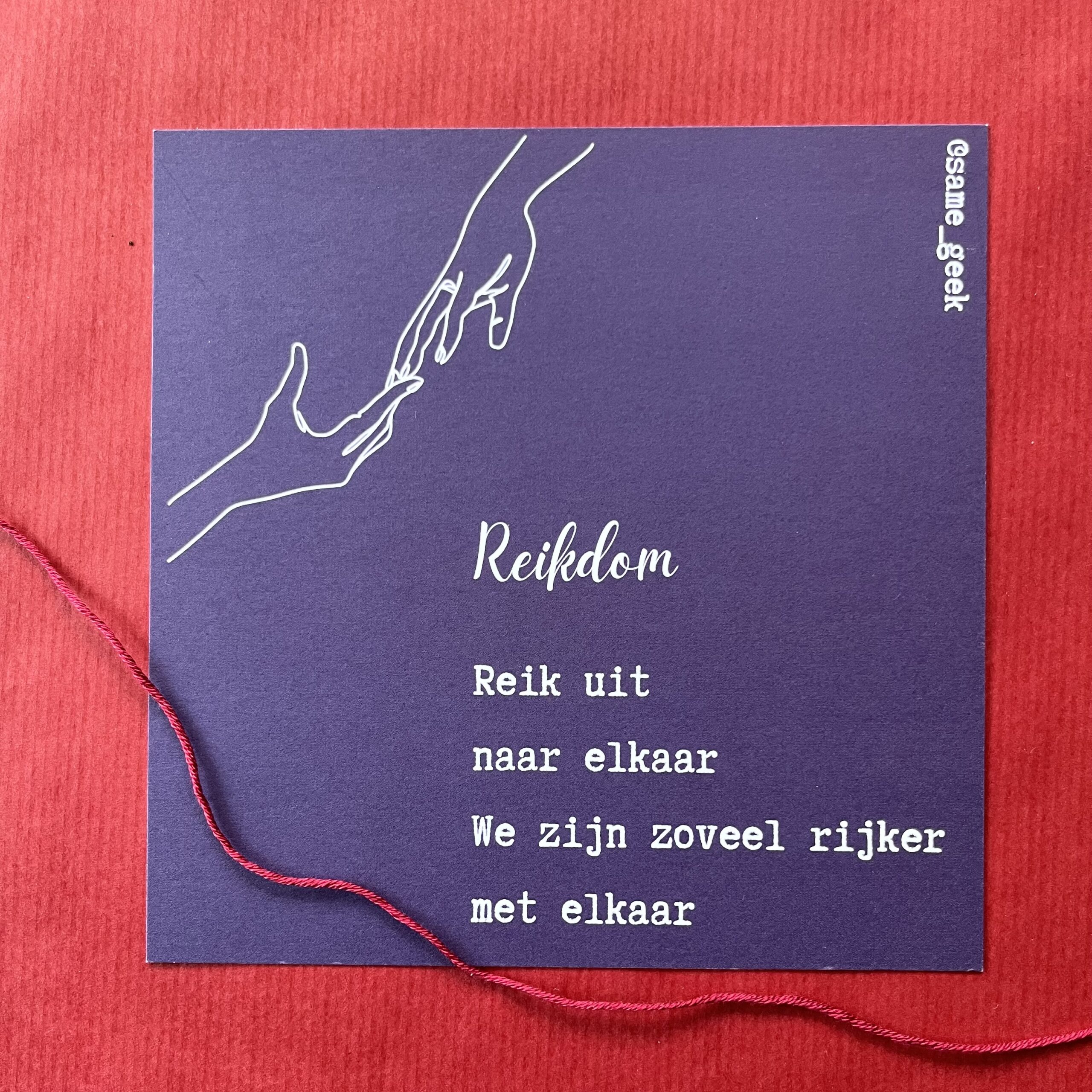 Wij trekken een rode lijn-wenskaartenset - Afbeelding 4