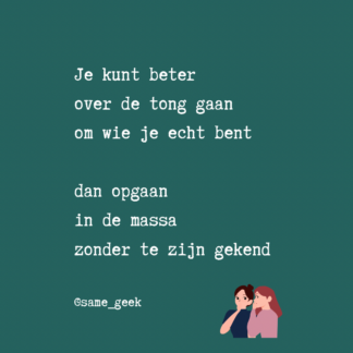 Wenskaart Over de tong